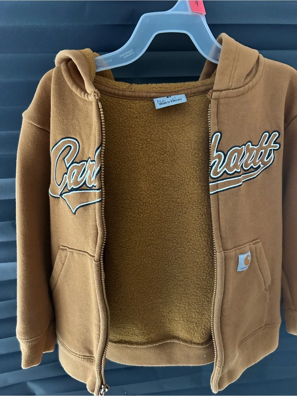 Carhartt Kids Hooded Zip Sweatshirt in Caramel
